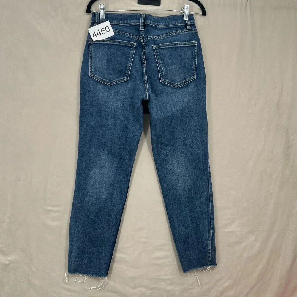 PacSun Vintage Icon Mom Jeans 25‎ Raw Hem Tapered Leg Medium Wash Streetwear - Picture 2 of 8